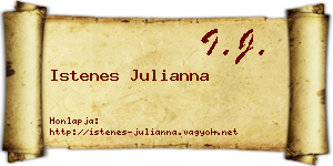 Istenes Julianna névjegykártya